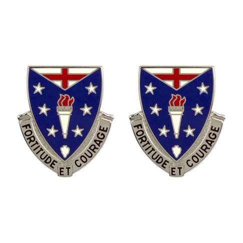 104th Infantry Regiment Unit Crest (Fortitude Et Courage) - Sold in Pairs