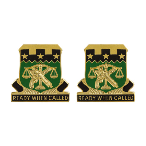 105th Military Police Battalion Unit Crest (Ready When Called) - Sold in Pairs