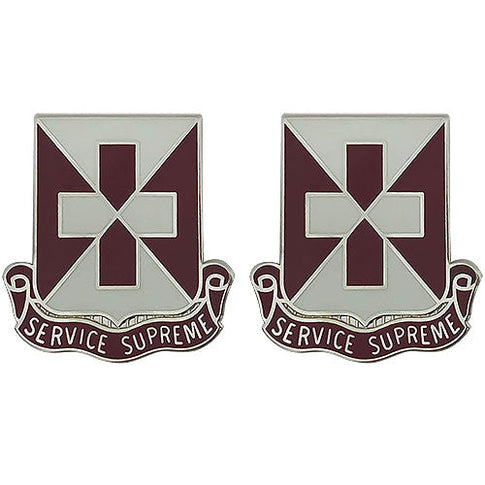 106th Medical Battalion Unit Crest (Service Supreme) - Sold in Pairs