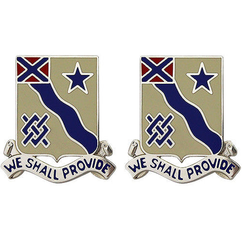 106th Support Battalion Unit Crest (We Shall Provide) - Sold in Pairs