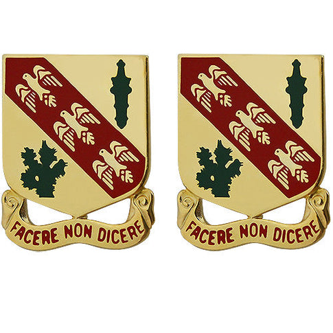 107th Cavalry Regiment Unit Crest (Facere Non Dicere) - Sold in Pairs