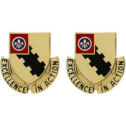 108th Armored Cavalry Regiment Unit Crest (Excellence in Action) - Sold in Pairs
