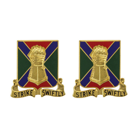 108th Armor Regiment Unit Crest (Strike Swiftly) - Sold in Pairs