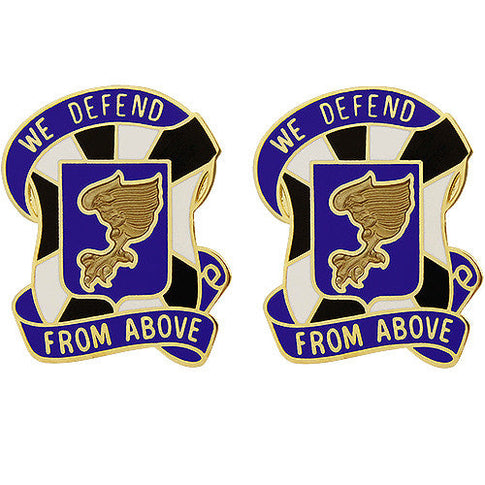 108th Aviation Regiment Unit Crest (We Defend From Above) - Sold in Pairs