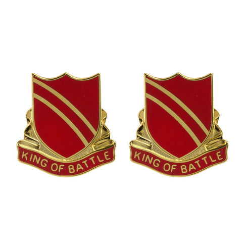 108th Regiment Unit Crest (King of Battle) - Sold in Pairs