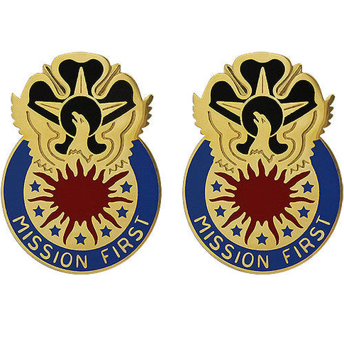 111th Military Intelligence Brigade Unit Crest (Mission First) - Sold in Pairs