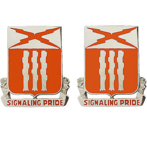 111th Signal Battalion Unit Crest (Signaling Pride) - Sold in Pairs