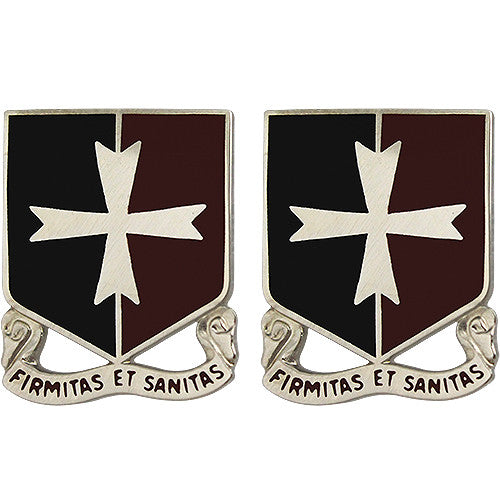 113th Support Battalion Unit Crest (Firmitas Et Sanitas) Army Unit Crests 