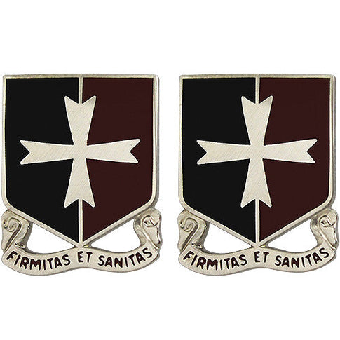 113th Support Battalion Unit Crest (Firmitas Et Sanitas) - Sold in Pairs