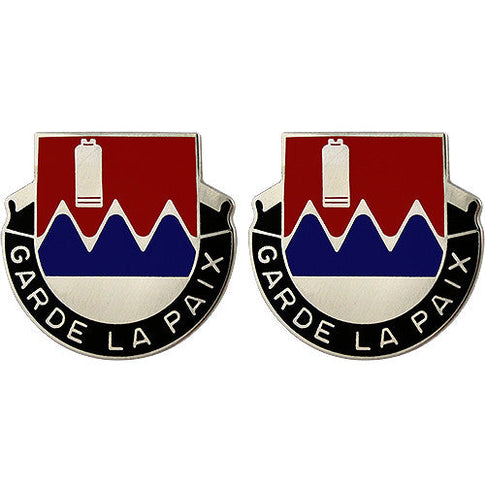 115th Engineer Battalion Unit Crest (Garde La Paix) - Sold in Pairs