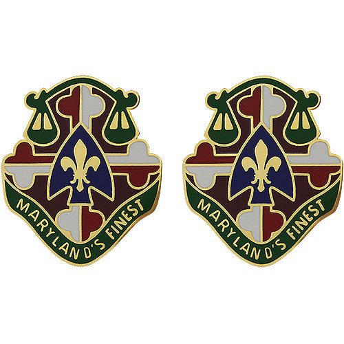 115th Military Police Battalion Unit Crest (Maryland's Finest) Army Unit Crests 
