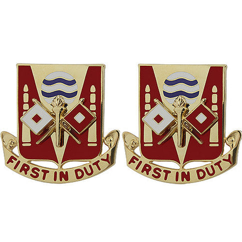 115th Signal Battalion Unit Crest (First in Duty) - Sold in Pairs