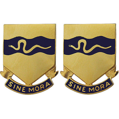 116th Cavalry Regiment Unit Crest (Sine Mora) - Sold in Pairs