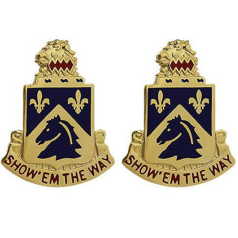 102nd (117th) Cavalry Regiment Unit Crest (Show 'Em the Way) - Sold in Pairs