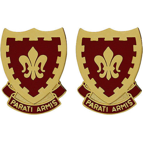 117th Field Artillery Regiment Unit Crest (Parati Armis) - Sold in Pairs