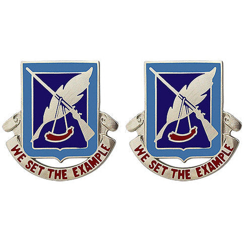 120th Adjutant General Battalion Unit Crest (We Set the Example) - Sold in Pairs