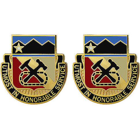 121st Support Battalion Unit Crest (Utmost in Honorable Service) - Sold in Pairs