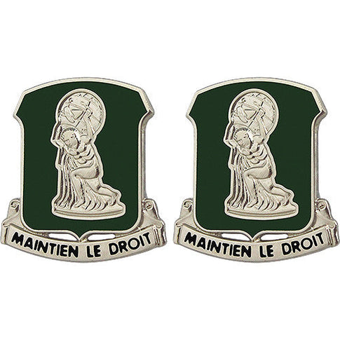 122nd Support Battalion Unit Crest (Maintien Le Droit) - Sold in Pairs