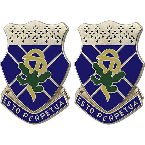123rd Armor Regiment Unit Crest (Esto Perpetua) - Sold in Pairs