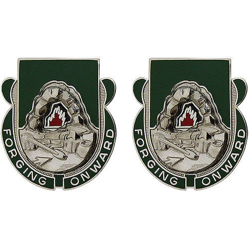 123rd Support Battalion Unit Crest (Forging Onward) - Sold in Pairs