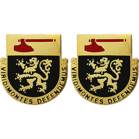 124th Regiment Unit Crest (Viridimontes Defendemus) - Sold in Pairs
