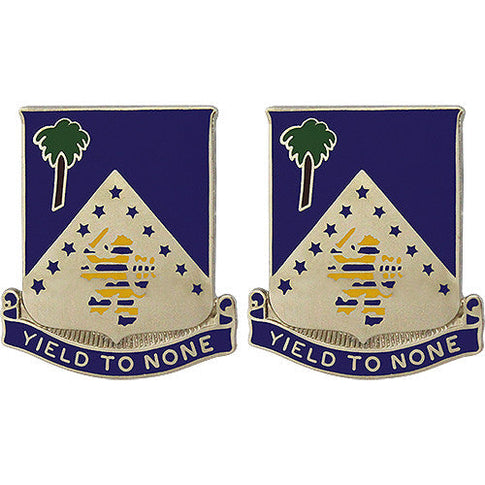 125th Infantry Regiment Unit Crest (Yield to None) - Sold in Pairs