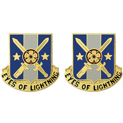 125th Military Intelligence Battalion Unit Crest (Eyes of Lightning) - Sold in Pairs