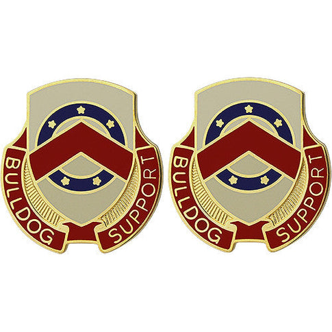 125th Support Battalion Unit Crest (Bulldog Support) - Sold in Pairs