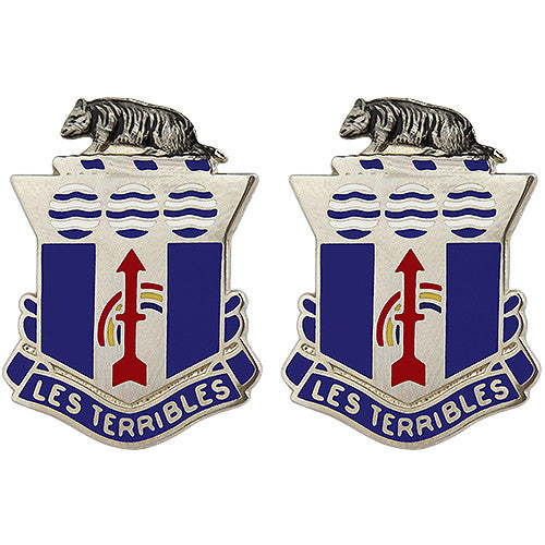 127th Infantry Regiment Unit Crest (Les Terribles) Army Unit Crests 