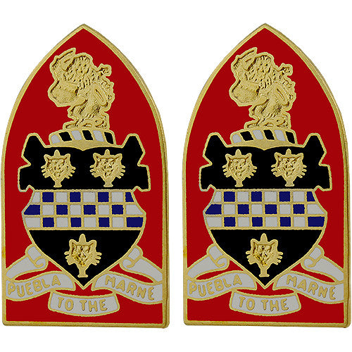128th Support Battalion Unit Crest (Puebla to the Marne) Army Unit Crests 