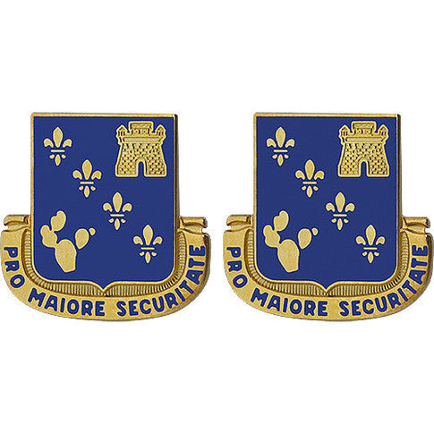 129th Regiment Unit Crest (Pro Maiore Securitate) - Sold in Pairs