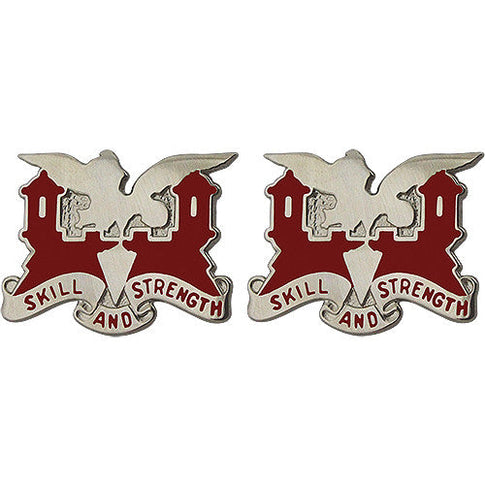 130th Engineer Battalion Unit Crest (Skill and Strength) - Sold in Pairs