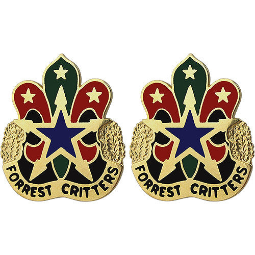 130th Support Center Unit Crest (Forrest Critters) Army Unit Crests 