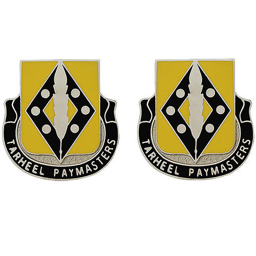 130th Finance Battalion Unit Crest (Tarheel Paymasters) Army Unit Crests 