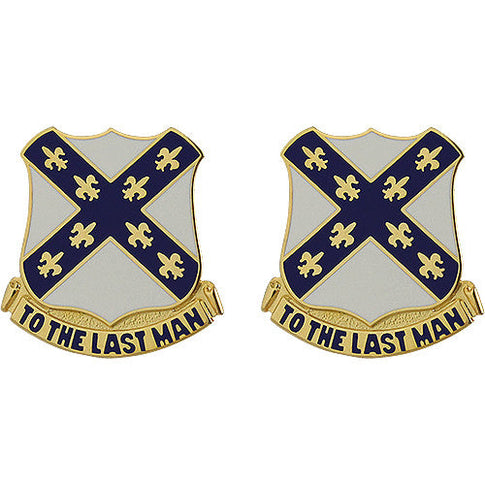 133rd Engineer Battalion Unit Crest (To the Last Man) - Sold in Pairs