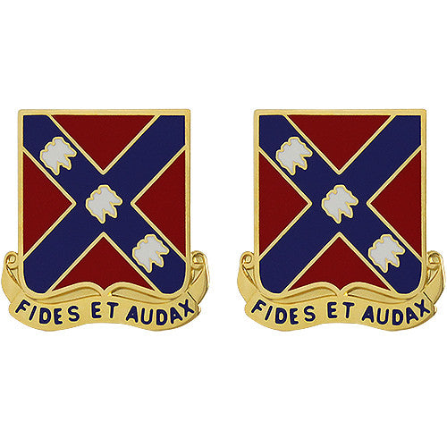 134th Field Artillery Regiment Unit Crest (Fides Et Audax) Army Unit Crests 