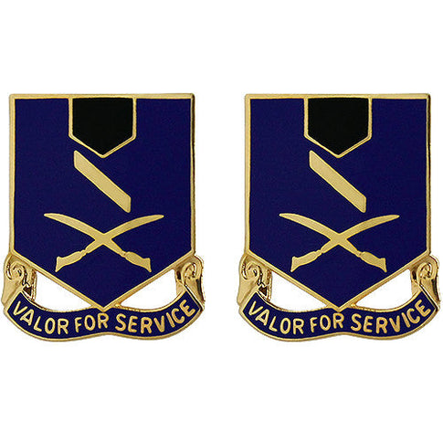 137th Infantry Regiment Unit Crest (Valor for Service) - Sold in Pairs