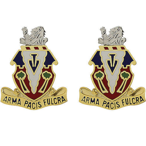 139th Field Artillery Regiment Unit Crest (Arma Pacis Fulcra) - Sold in Pairs