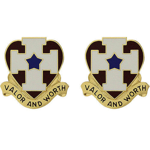 139th Medical Brigade Unit Crest (Valor and Worth) - Sold in Pairs