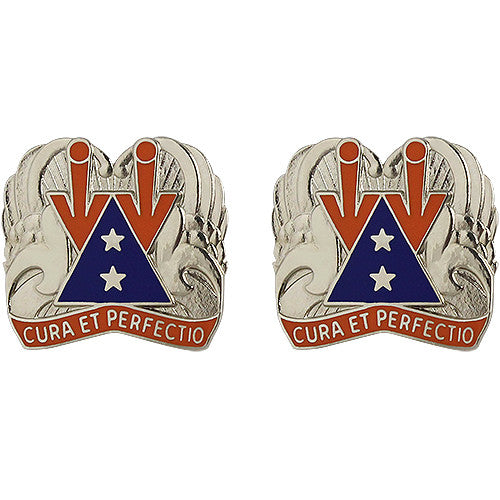 140th Aviation Battalion Unit Crest (Cura Et Perfectio) Army Unit Crests 