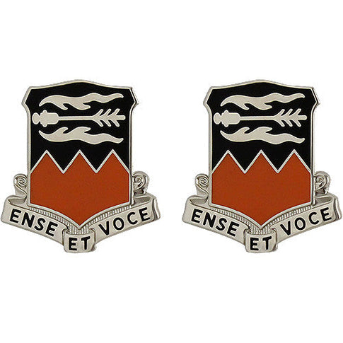 141st Signal Battalion Unit Crest (Ense Et Voce) - Sold in Pairs