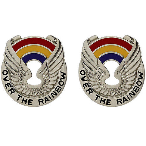 142nd Aviation Battalion Unit Crest (Over the Rainbow) - Sold in Pairs