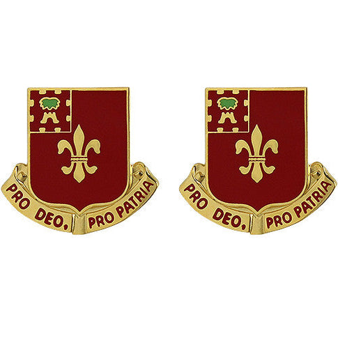 145th Field Artillery Regiment Unit Crest (Pro Deo, Pro Patria) - Sold in Pairs