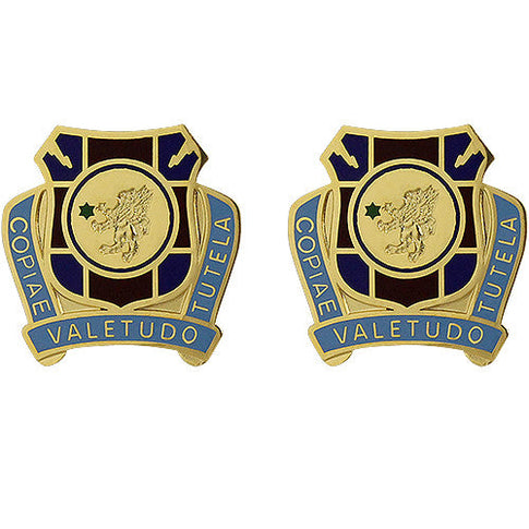 146th Medical Battalion Unit Crest (Copiae Valetudo Tutela) - Sold in Pairs
