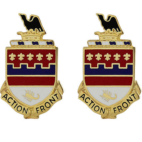 146th Field Artillery Regiment Unit Crest (Action Front) - Sold in Pairs