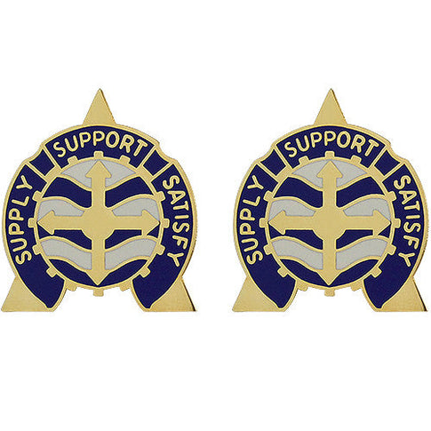 146th Support Battalion Unit Crest (Supply Support Satisfy) - Sold in Pairs