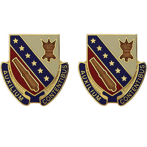 147th Support Battalion Unit Crest (Auxilium Contentibus) - Sold in Pairs