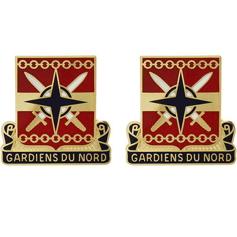 147th Personnel Services Battalion Unit Crest (Gardiens Du Nord) - Sold in Pairs