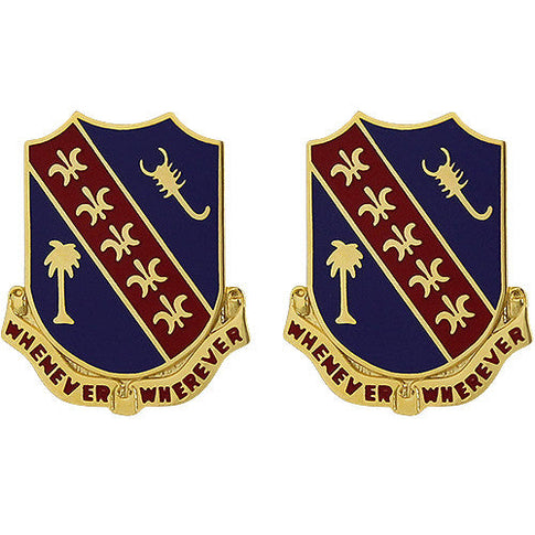 148th Field Artillery Regiment Unit Crest (Whenever Wherever) - Sold in Pairs