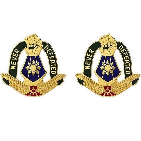 149th Maneuver Enhancement Brigade Unit Crest (Never Defeated) - Sold in Pairs